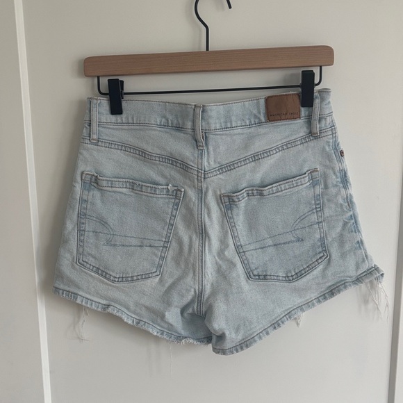American Eagle Light Blue Denim Women Shorts - Picture 3 of 4
